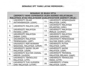 iBita: Bantuan Untuk Melanjutkan Pelajaran Ke IPT Seluruh Malaysia 