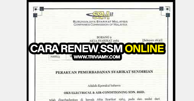 Cara Renew SSM Online