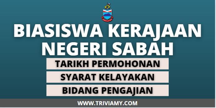 Permohonan Biasiswa Kerajaan Negeri Sabah (BKNS) 2022 Kini Telah Dibuka