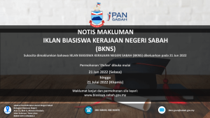 Iklan Biasiswa Kerajaan Sabah 1