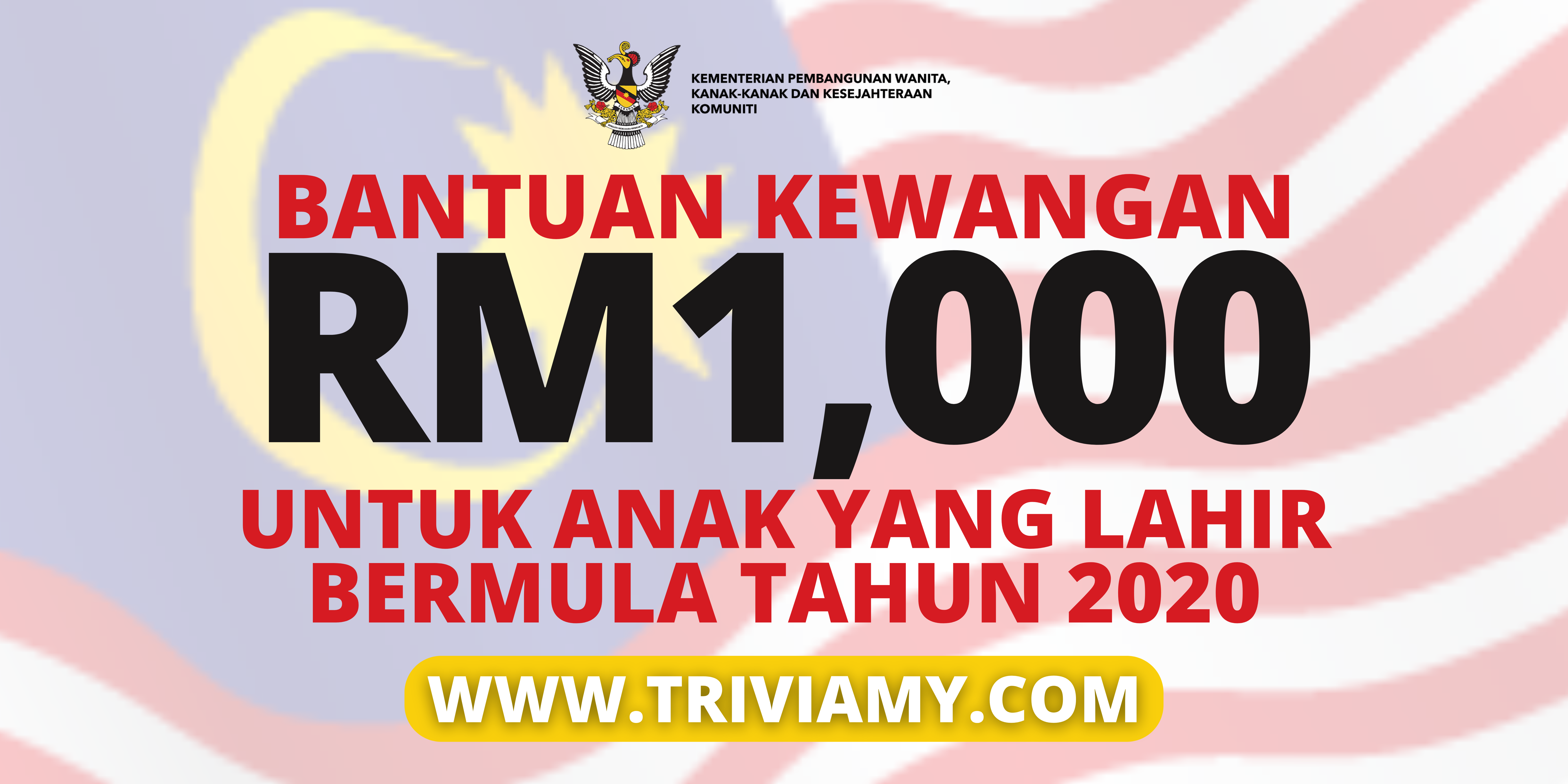 Permohonan Bantuan RM1,000 Bagi Anak Yang Lahir Bermula Pada Tahun 2020