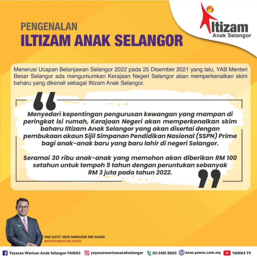 bantuan bayi baru lahir selangor