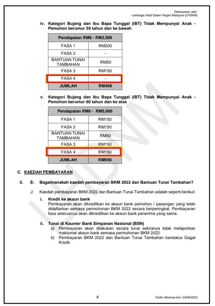 Bayaran Awal BKM Fasa 4 - BSN