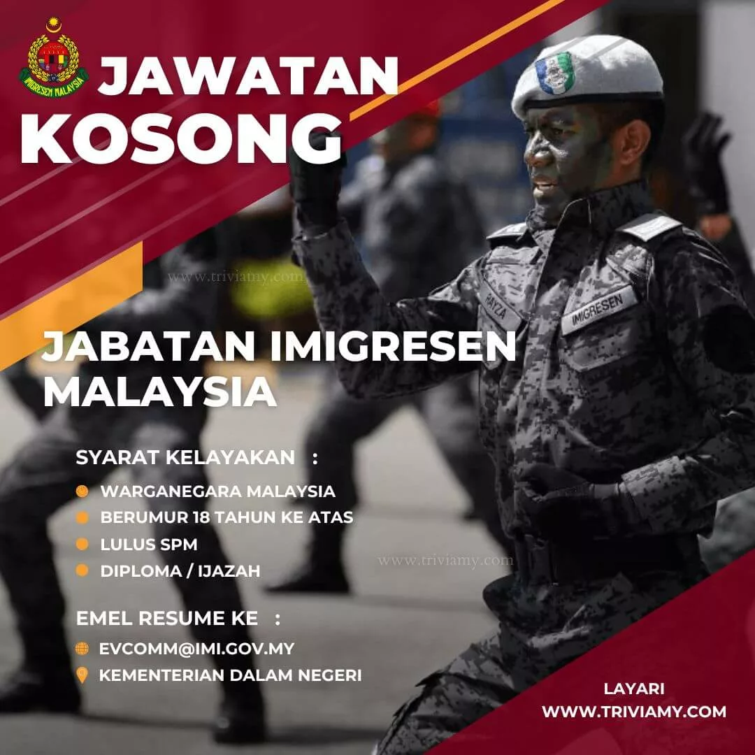 Jawatan Kosong Jabatan Imigresen Malaysia