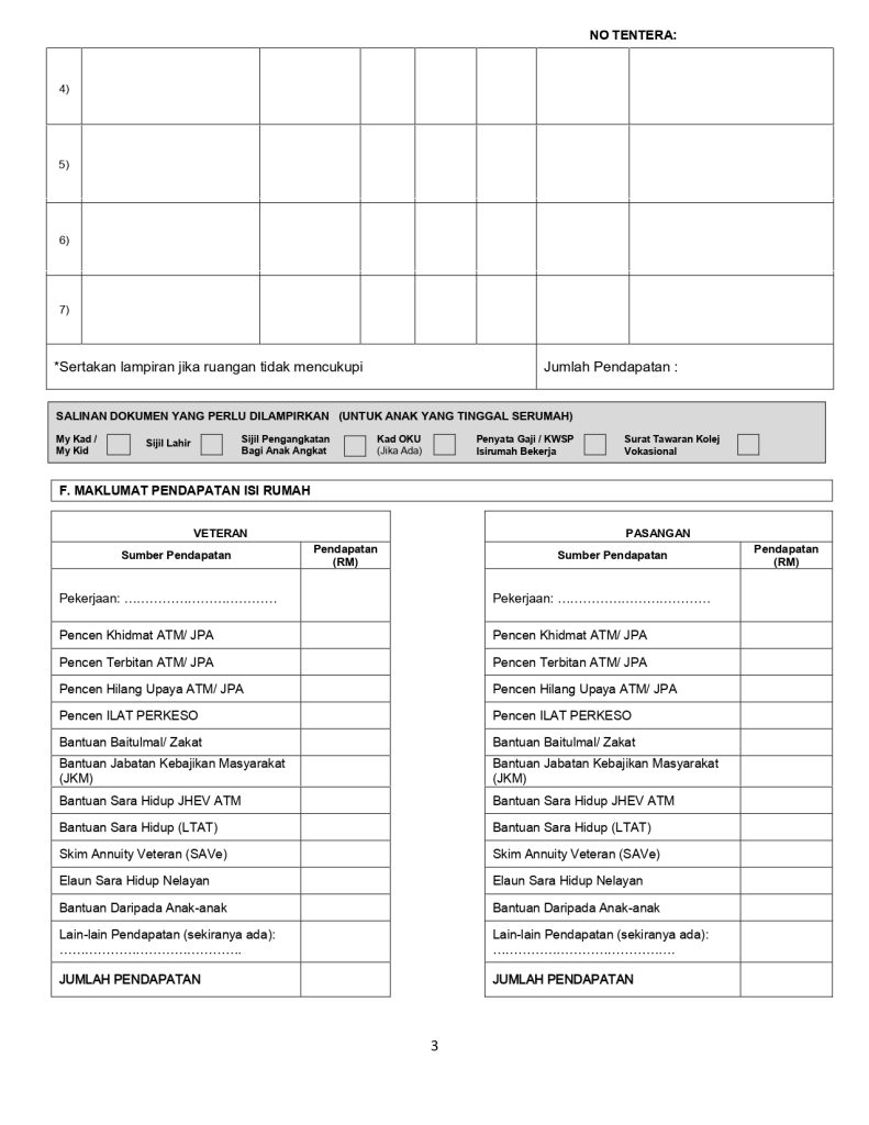 BORANG KEBAJIKAN JHEV BK 2019