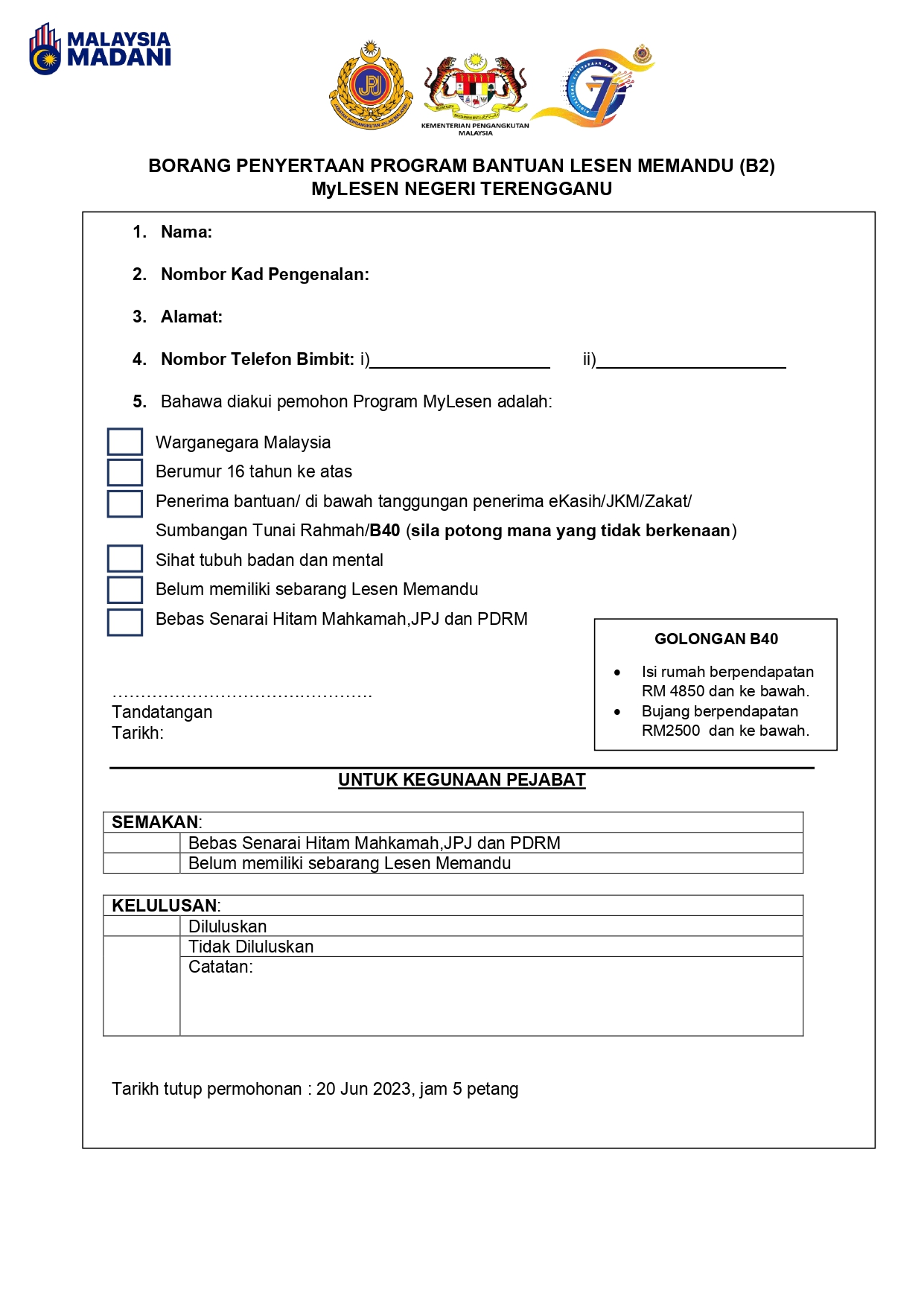 BORANG PENYERTAAN MYLESEN page 0001