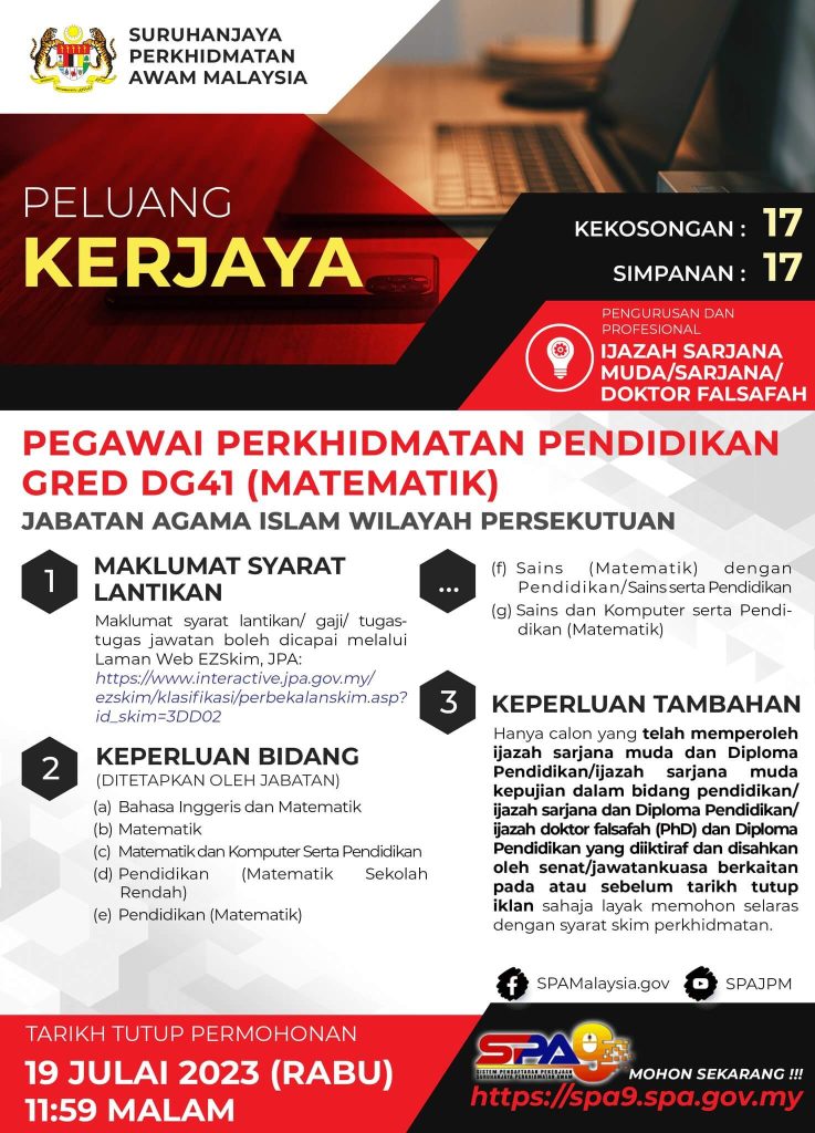 Iklan Jawatan Kosong Suruhanjaya Perkhidamatan Awam