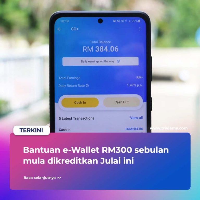 Bantuan eWallet RM300 Sebulan Untuk Semua Isi Rumah