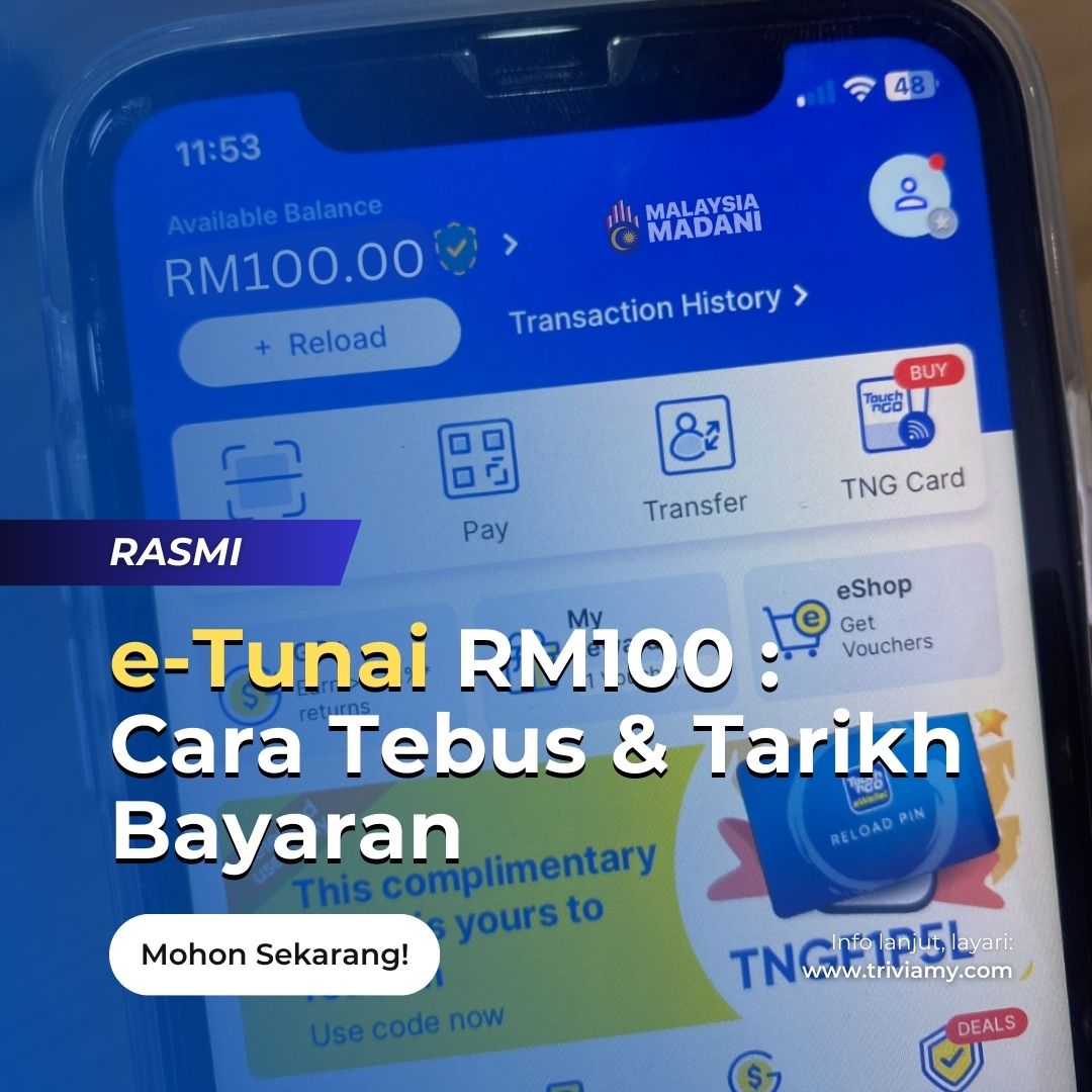 Kredit e-Tunai RM100