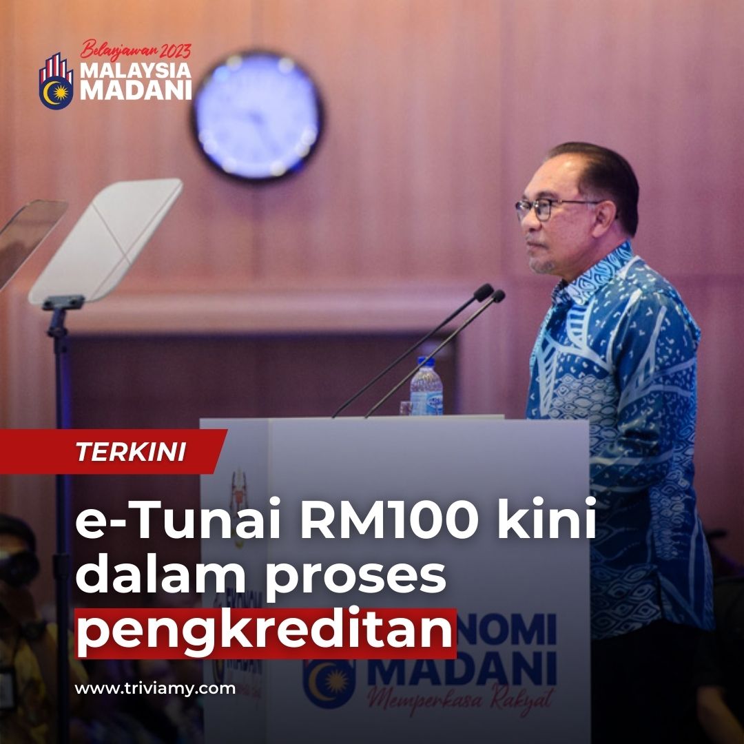 e-Tunai RM100 Dalam Proses Pengkreditan