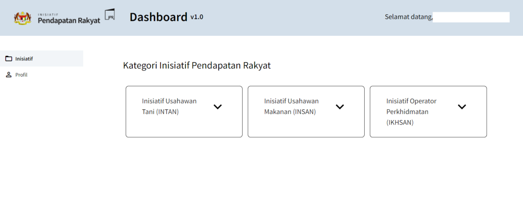 inisiatif pendapatan rakyat (IPR)