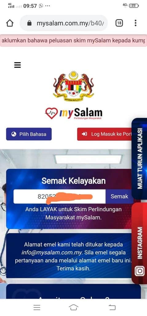 Bantuan RM700 MYSALAM