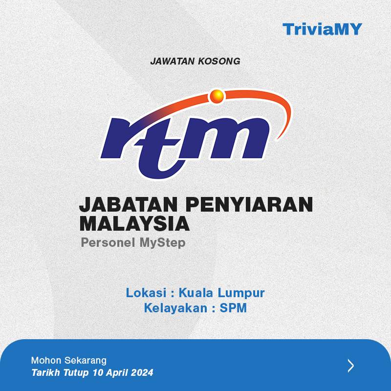 Jawatan Kosong Kelayakan SPM : Jabatan Penyiaran Malaysia(RTM) April 2024