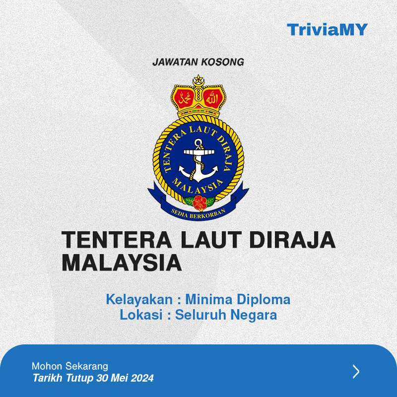 Jawatan Kosong TLDM : Minima Diploma Ambilan Awal Siri 228/24