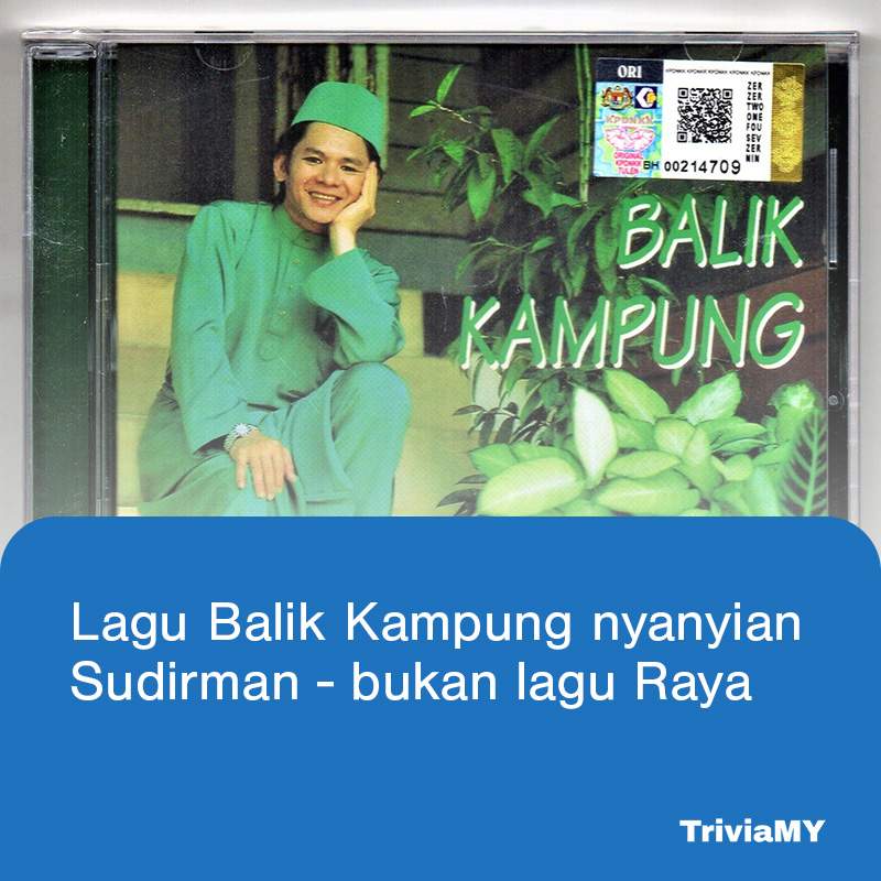 Lagu Balik Kampung Nyanyian Sudirman - Bukan Lagu Raya