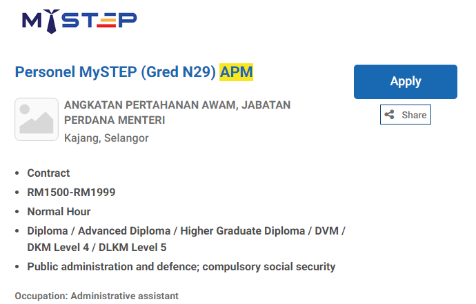 Jawatan Kosong APMM : Kelayakan Diploma April 2024