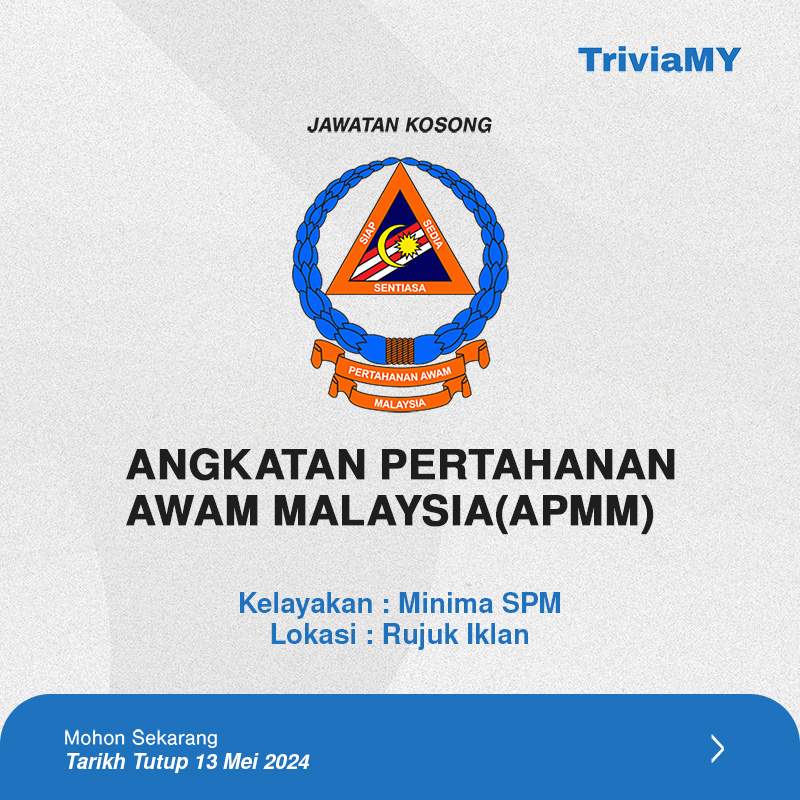 Jawatan Kosong APMM : Kelayakan Minima SPM Ambilan Mei 2024