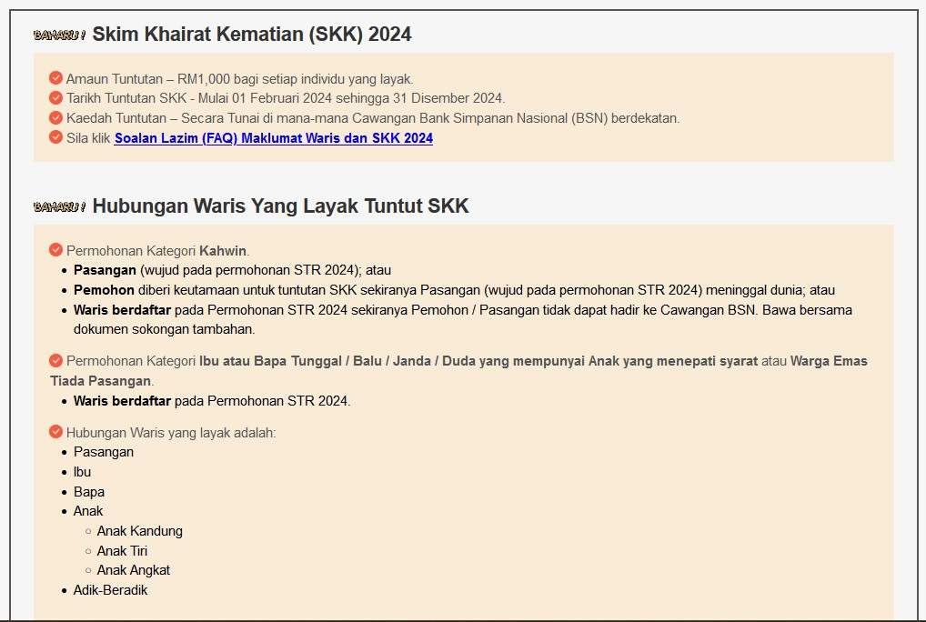 Bantuan Tambahan RM1000 - Skim Khairat Kematian