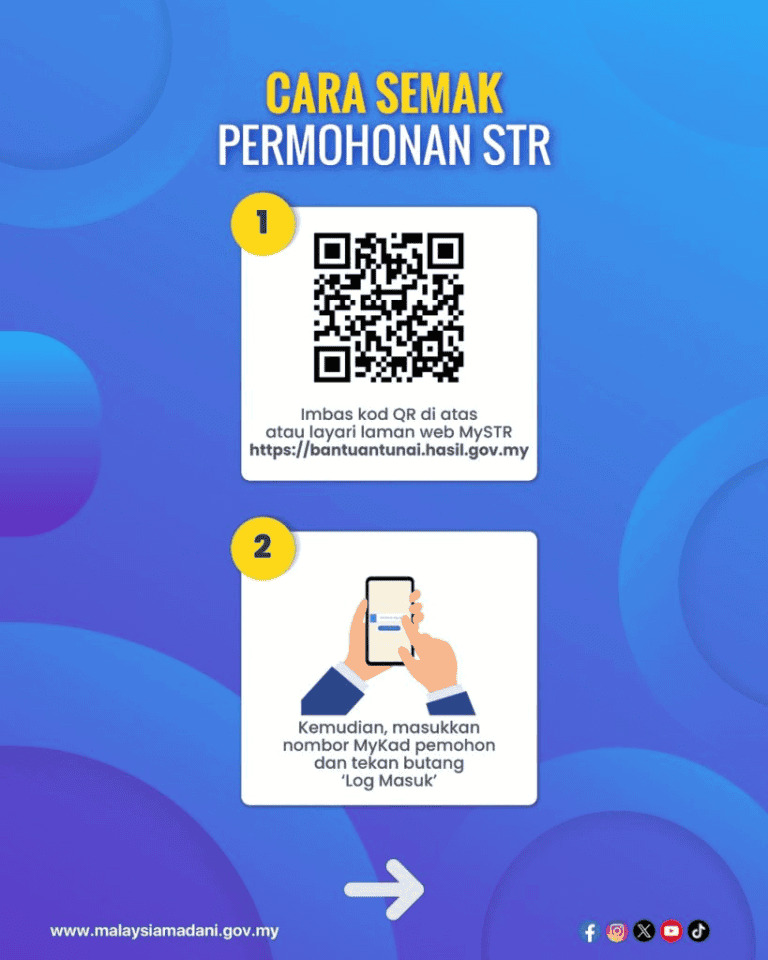 Rayuan STR 2025 - Tarikh Rayuan, Bayaran & Permohonan 2 cara semak str