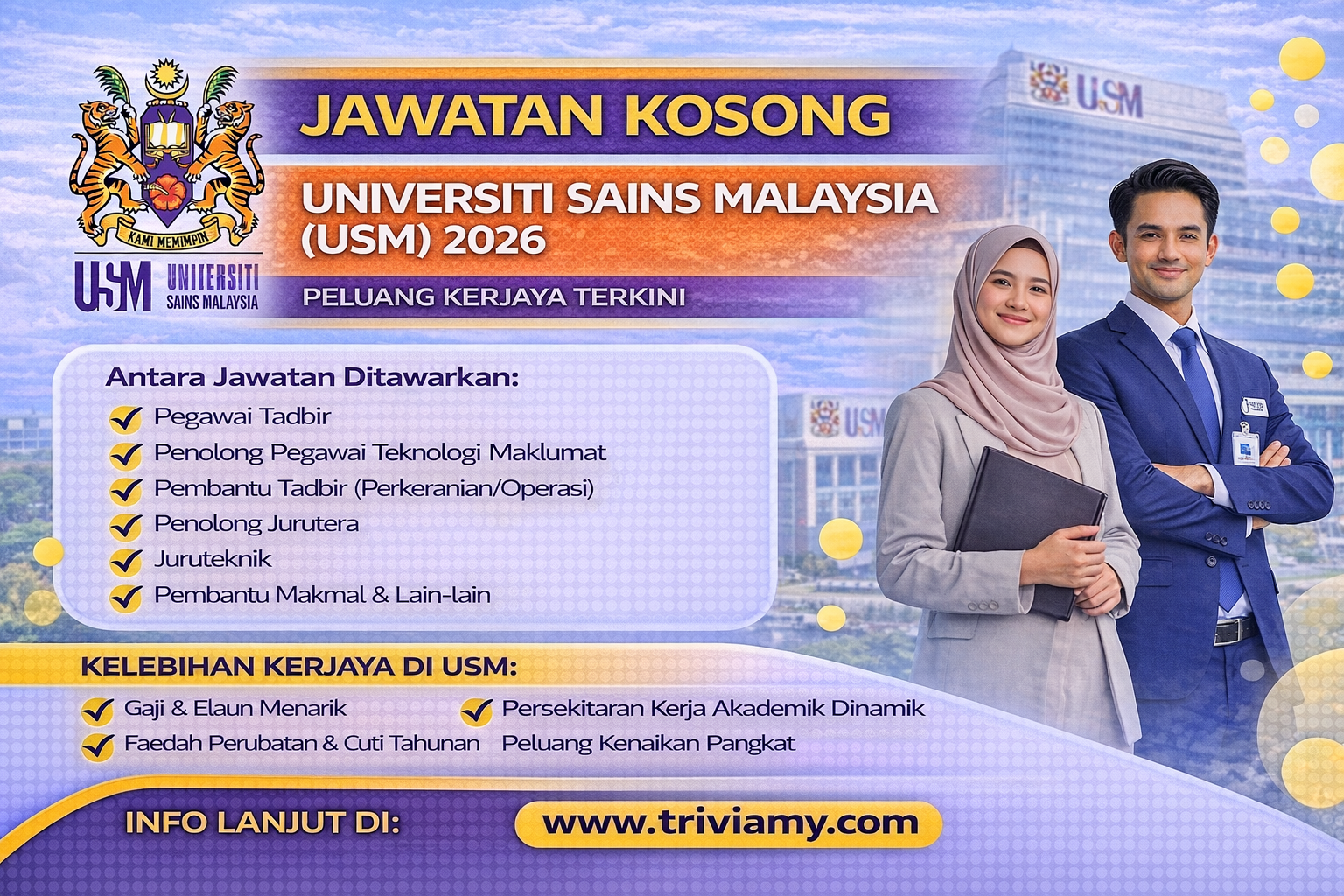 jawatan kosong usm februari 2026