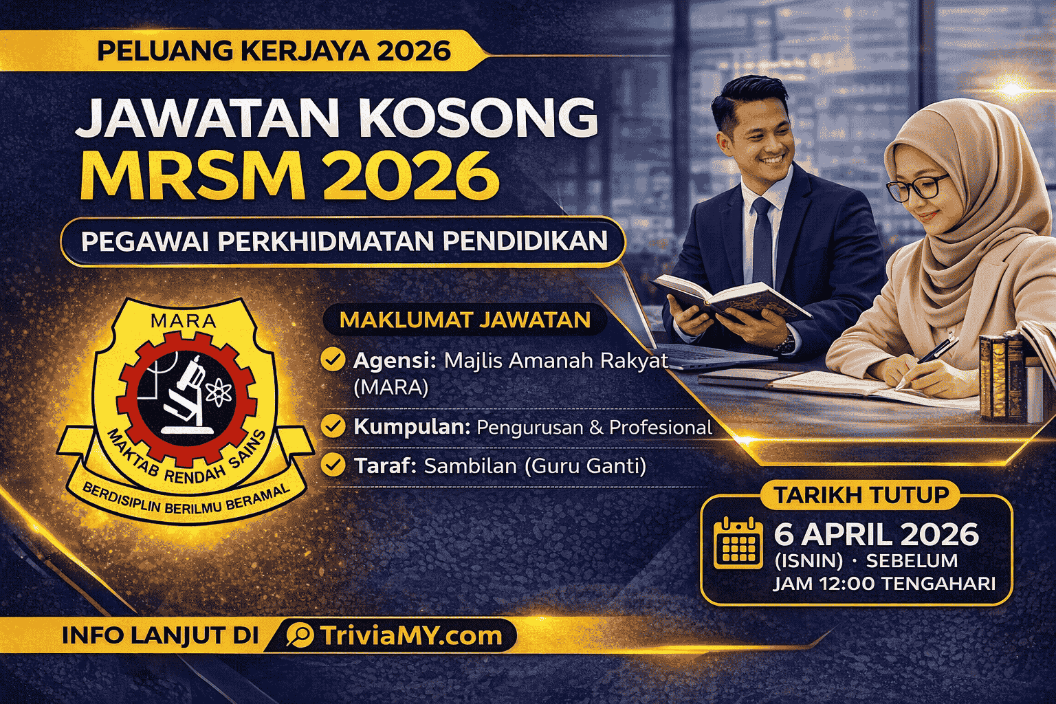 jawatan kosong mrsm